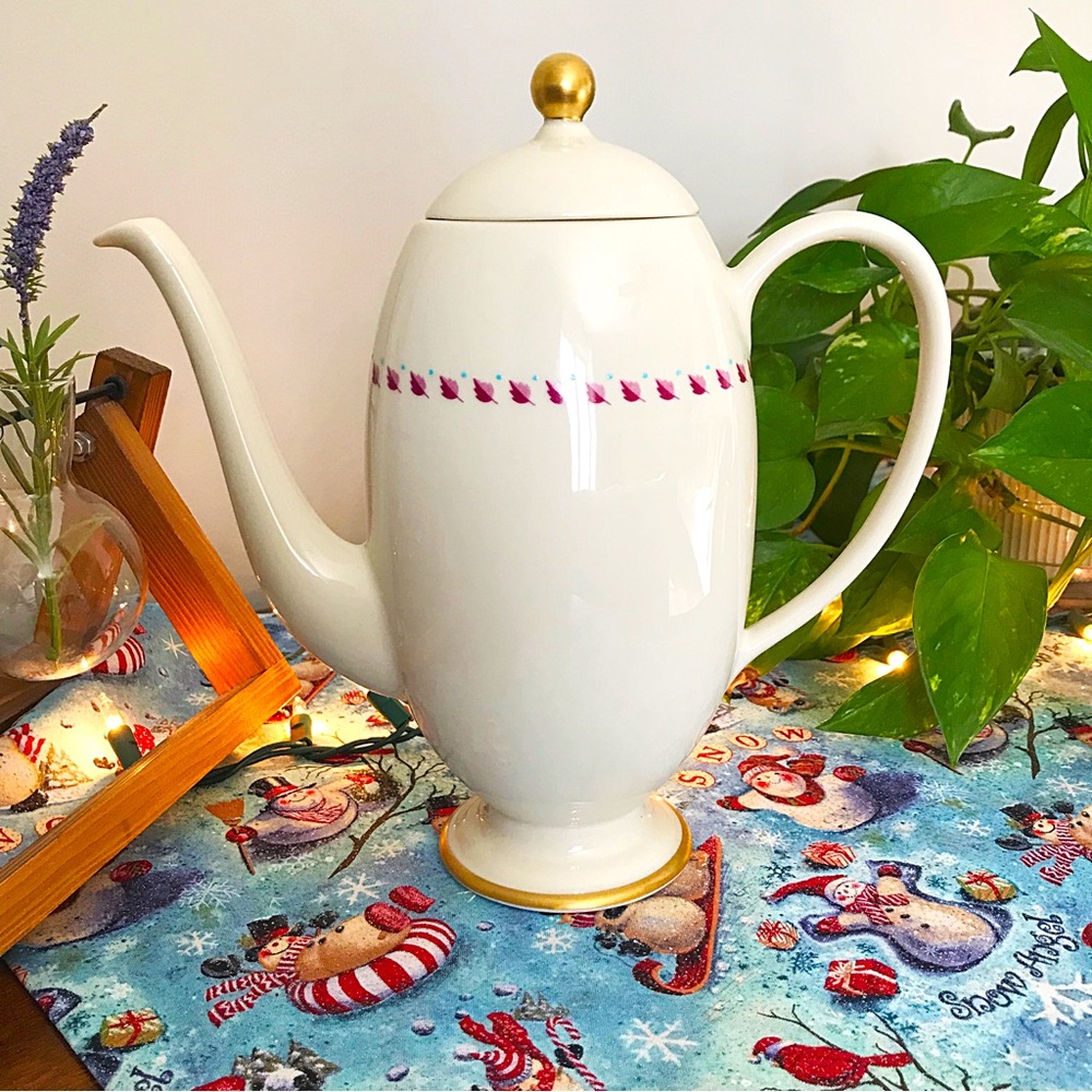 Vintage Franciscan China “Arden” Pattern Coffee Pot, MCM 1940s